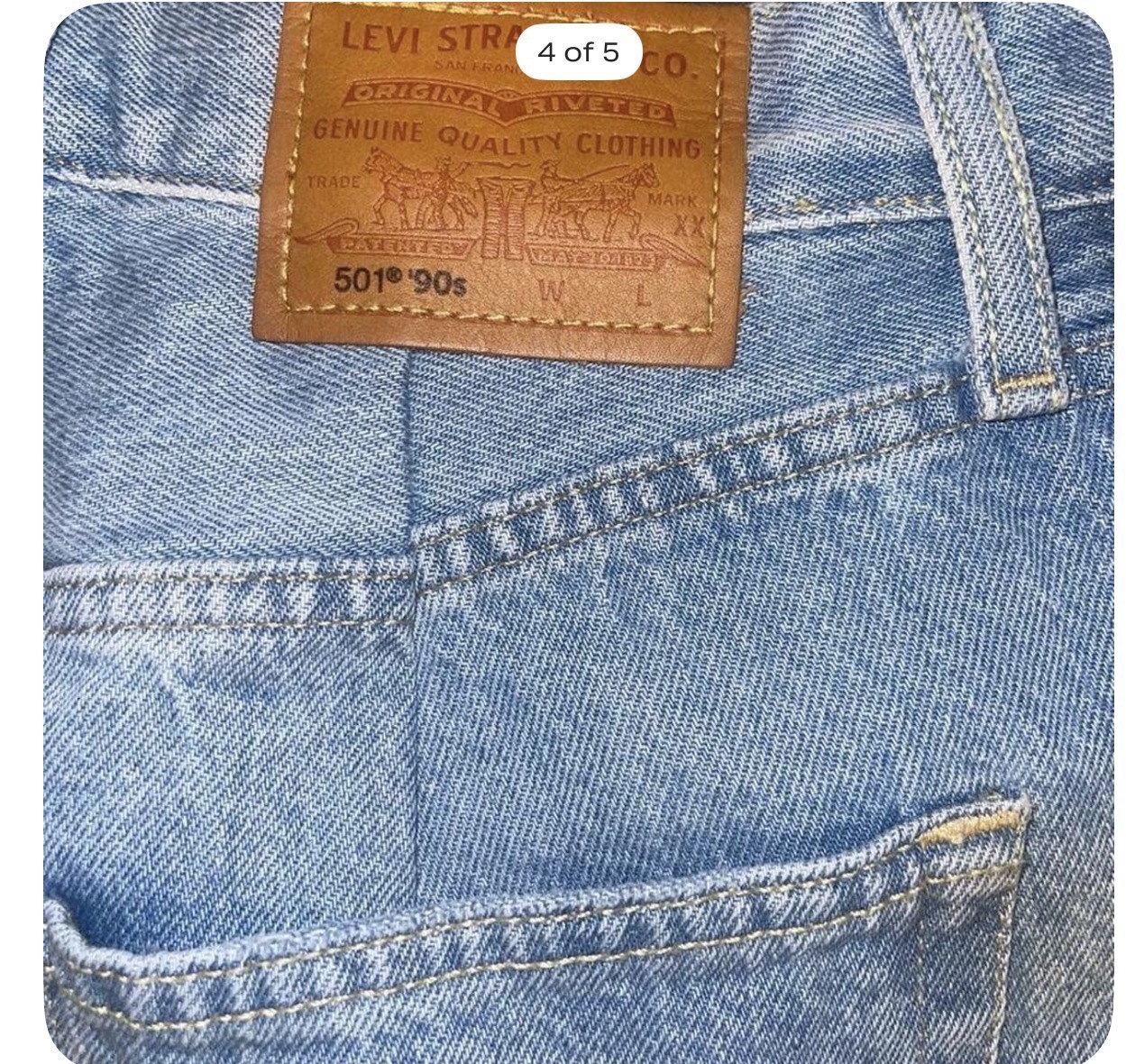 Levi’s 501 Men’s Light Wash Blue Denim Cut-Off Shorts 5-Pocket Button Fly