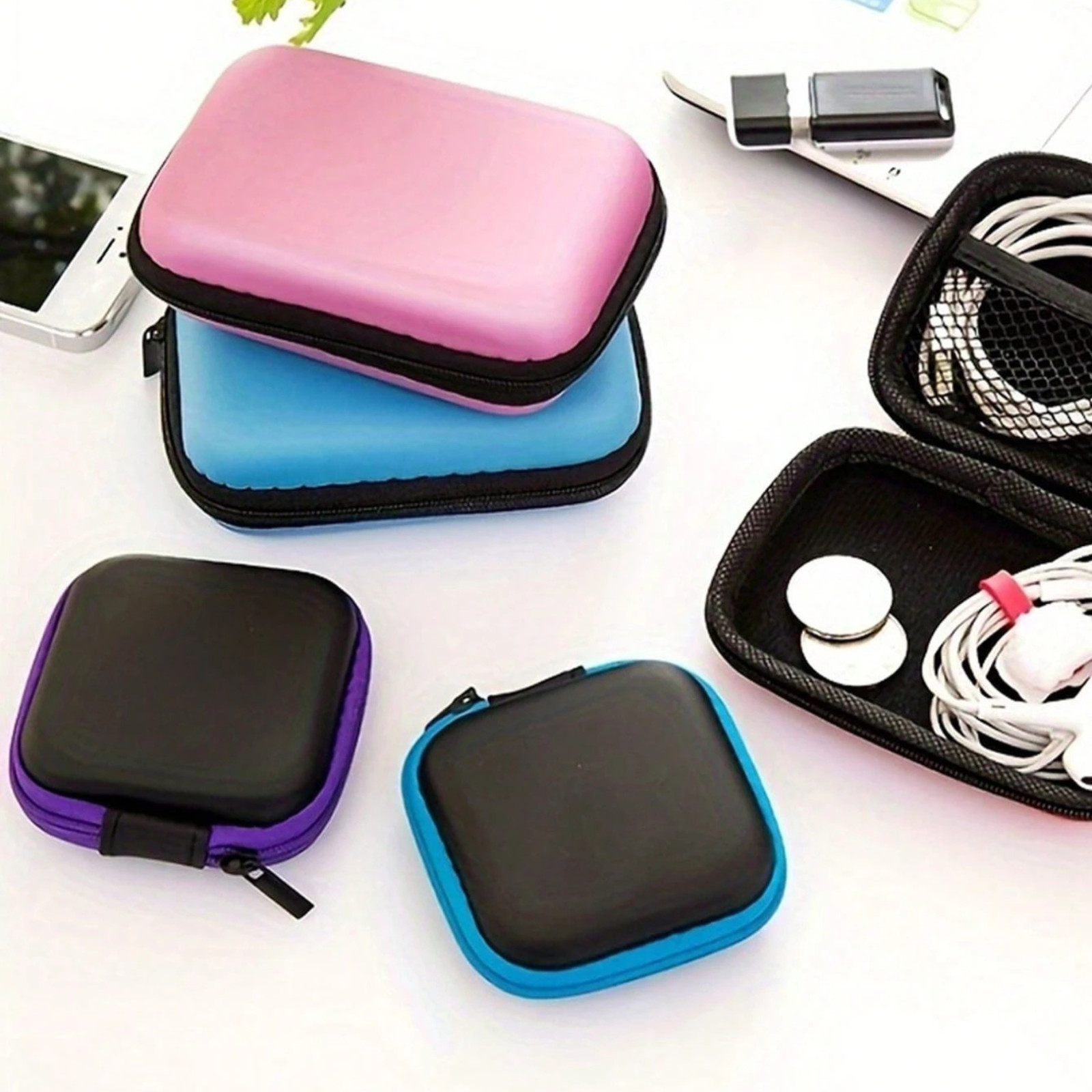 Headphone Bag Data Cable Storage Mini Coin Storage Bag Multi-uses Cosmetic Bag