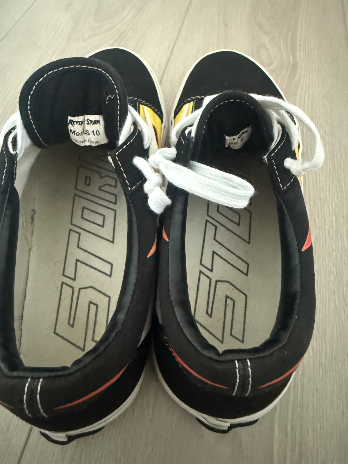 100% Authentic Revenge x Storm Vans Original Classic Flame Black Multiple Sizes