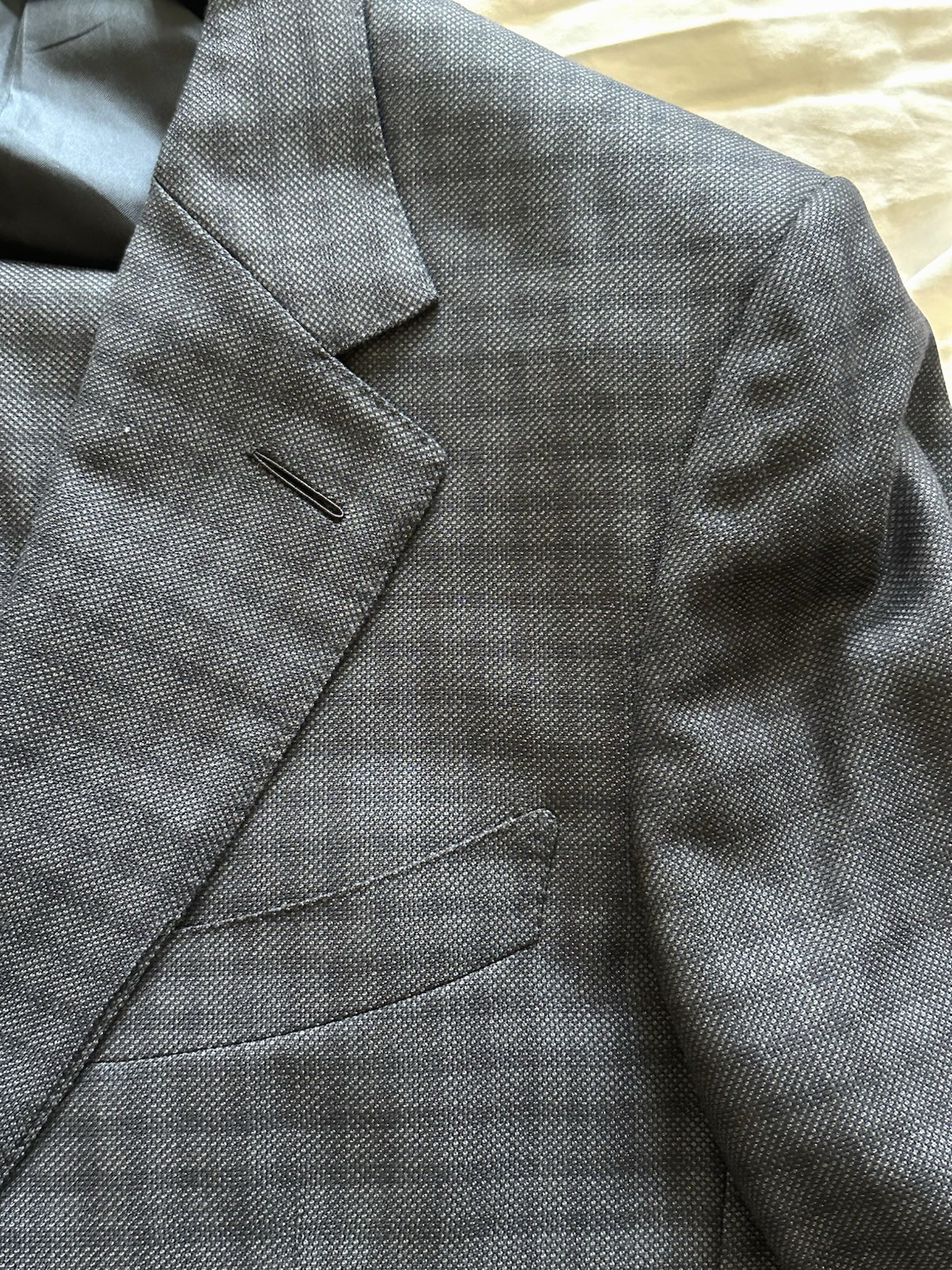 $4.8k NWT TOM FORD Grey Check 44R eu54 2 pc Windsor Wool Silk Mohair suit ITALY