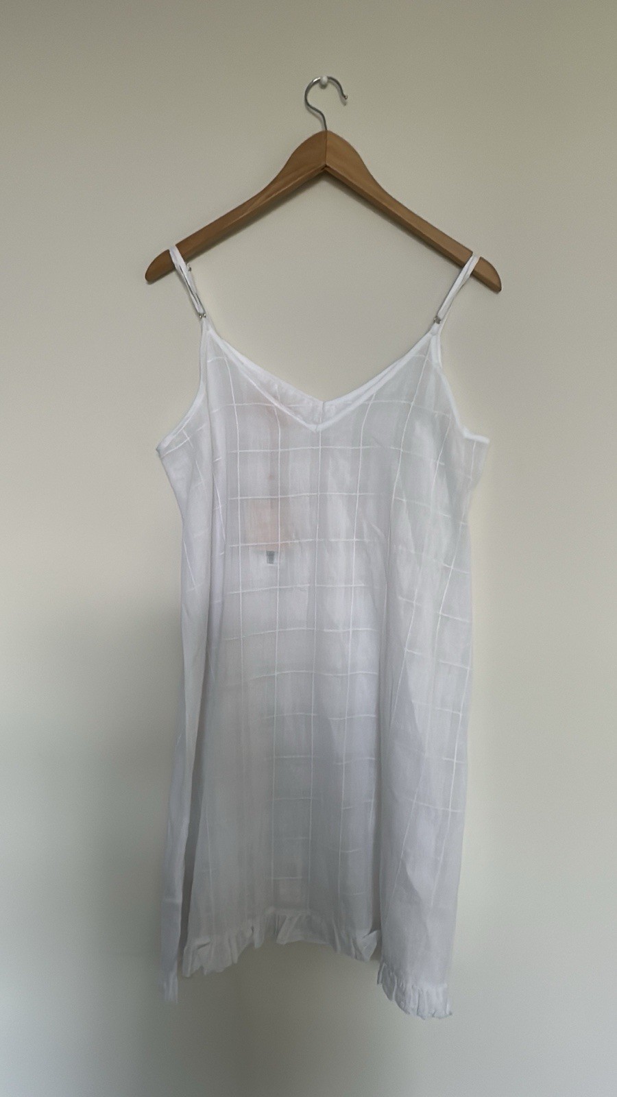 Papinelle Ivy Ruffle Organic Cotton Short Nightgown White NWT Size Small