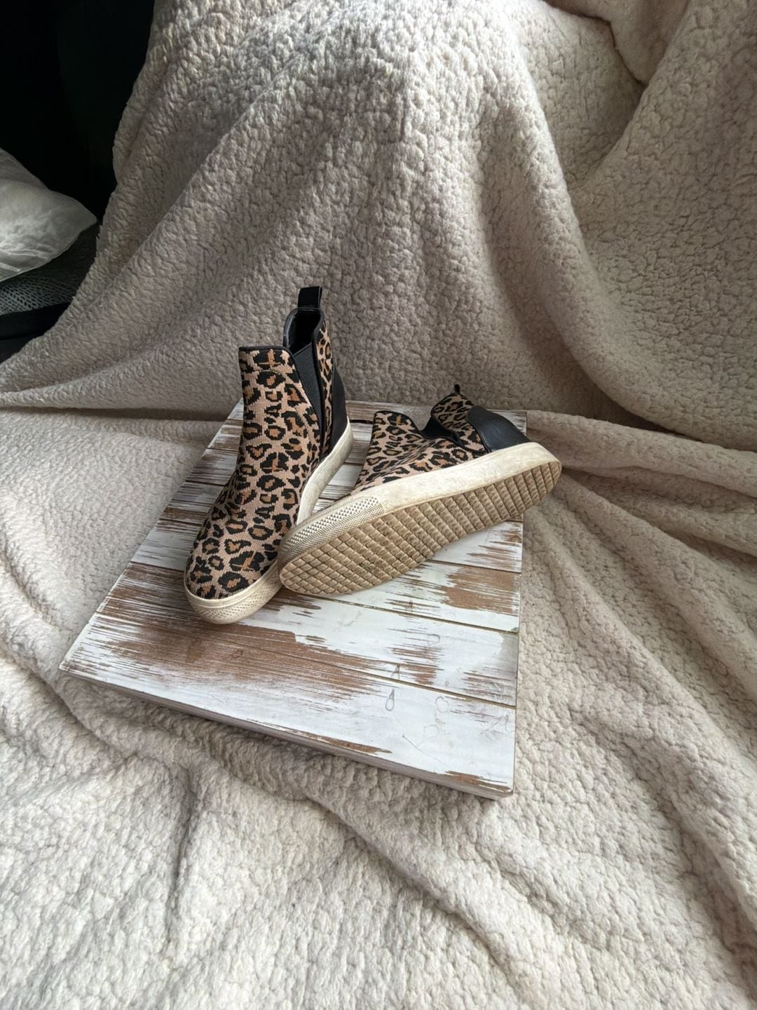 Steve Madden Ditta Leopard Print Wedge Sneakers