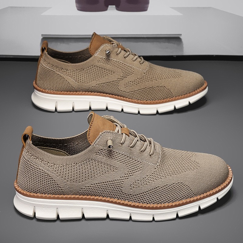 Men’s Casual Dress Shoes Lightweight Breathable Oxford Walking Sneakers Slip On