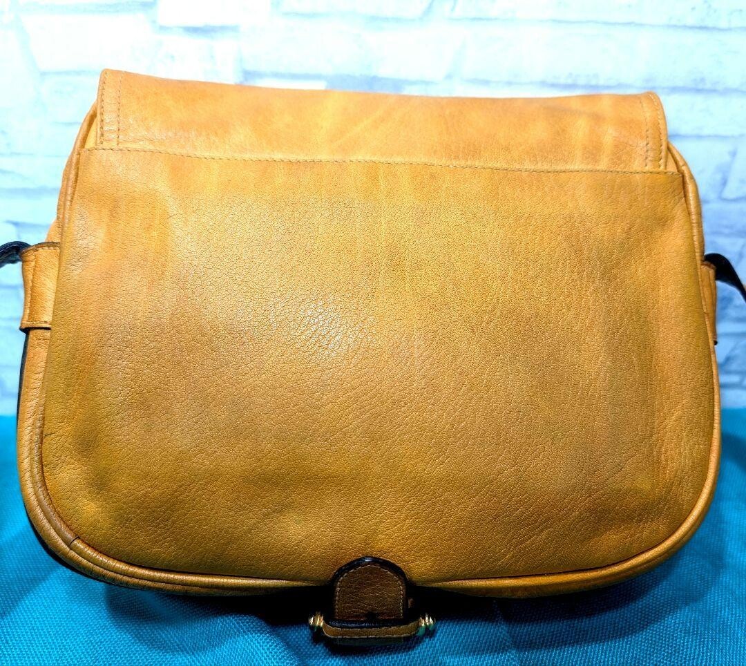 CELINE Shoulder Bag Embossed Leather Horse carriage logo Vintage Auth From Japan