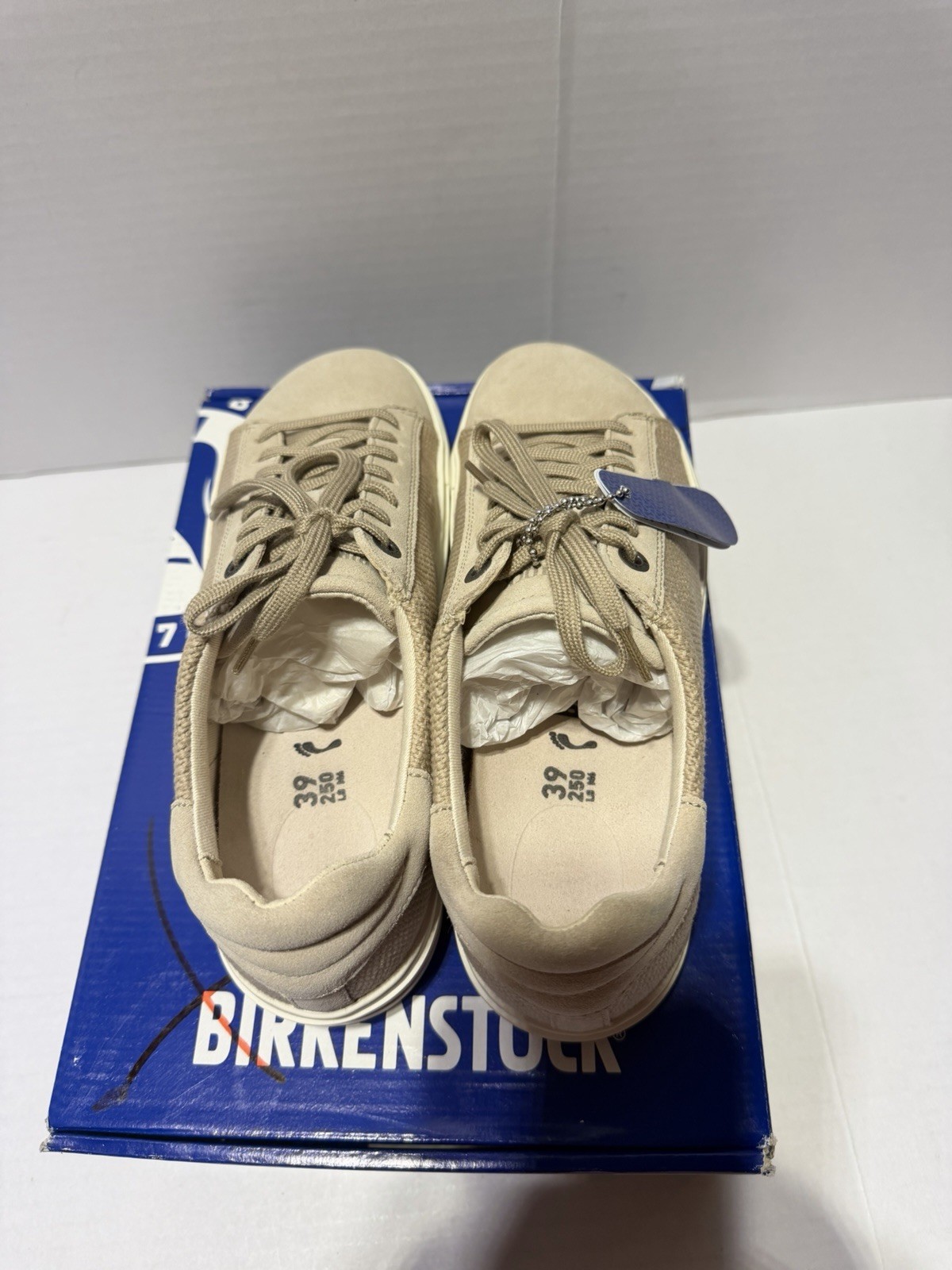 Birkenstock Bend Low Canvas Suede Sandcastle Sneakers. Size 39 US W8 M6