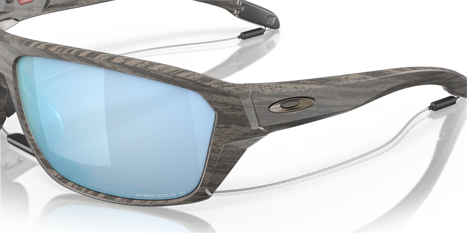 NEW Oakley SPLIT SHOT Black POLARIZED Deep Water Blue PRIZM Sunglass 9416-06