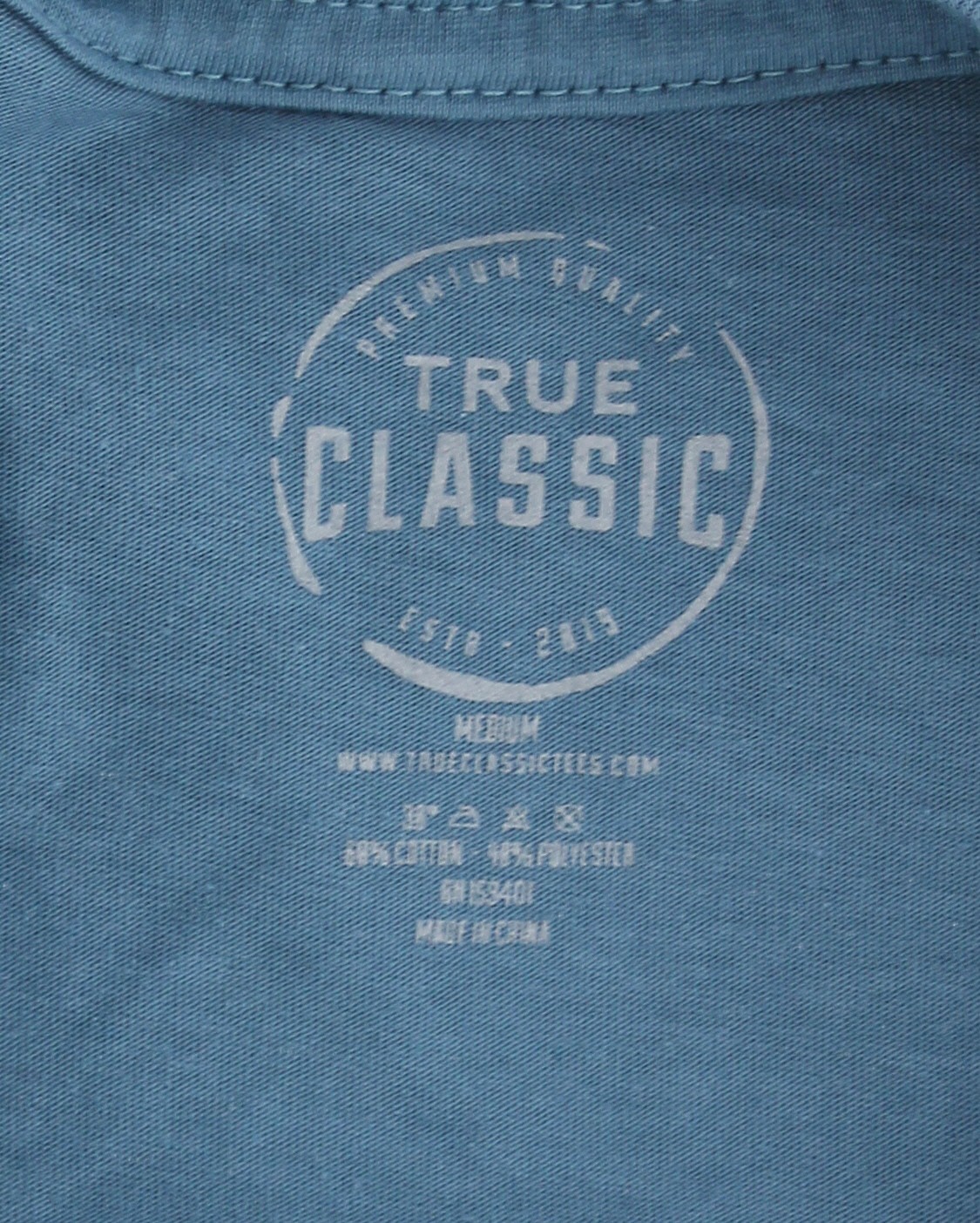True Classic Men’s T-Shirt Short Sleeve Athletic Cut Crew Neck Basics Tee Shirt