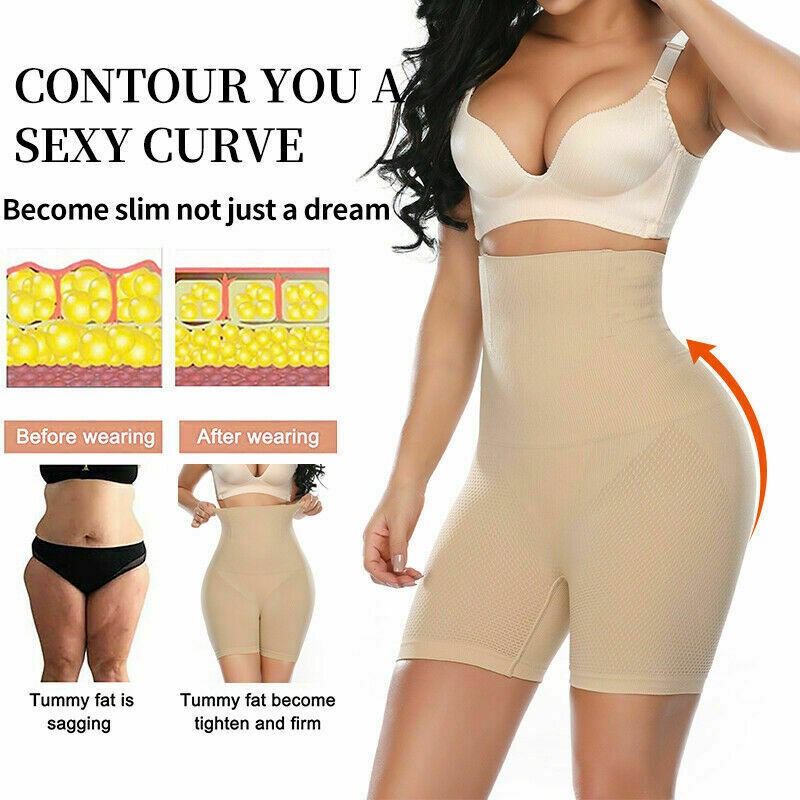 SHAPERMINT High Waisted Body Shaper Shorts Shapewear Tummy Control for Women