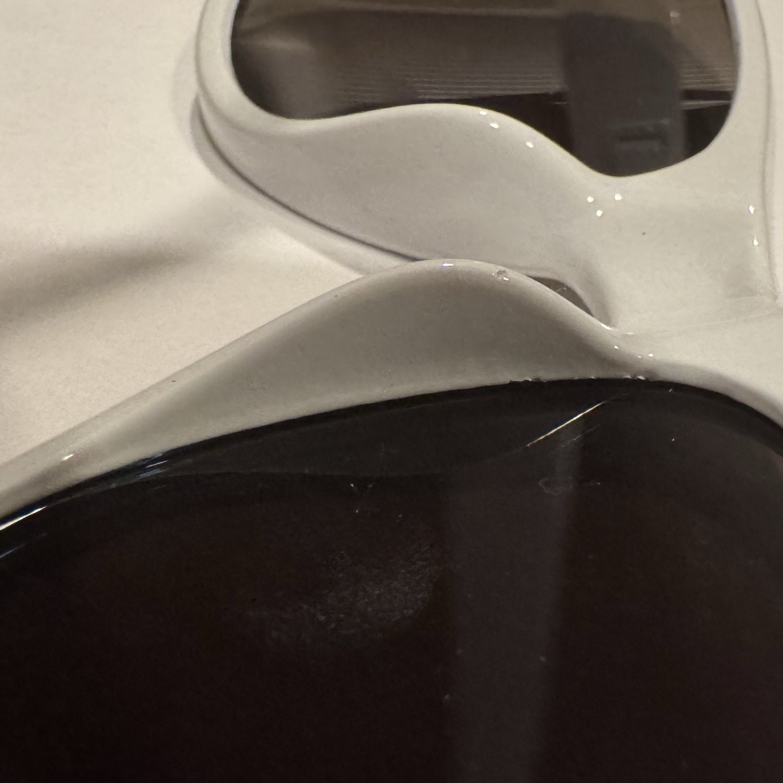 Women’s Oval Sunglasses White Plastic Frame Black Tinted Lenses Lightweight