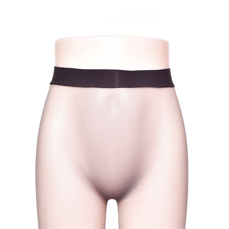 Narrow Waistband Seamless Sheer Pantyhose Ultra-Thin Clear Deep Crotch Stockings