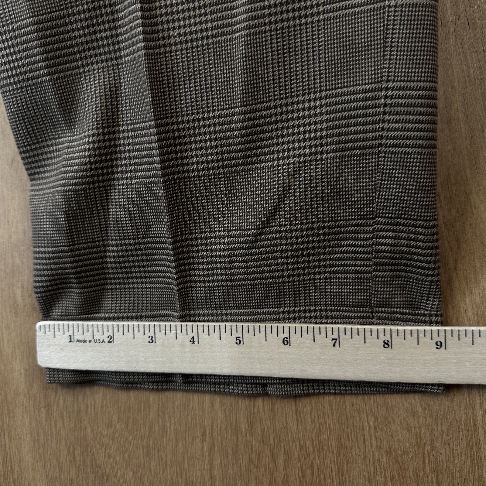 vtg Polo Ralph Lauren Pants Mens 32×30 Brown Prince of Wales Check Cotton Pleat