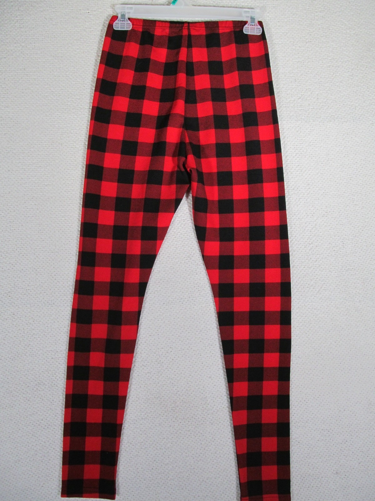 SHEIN Womens Junior XS Buffalo Plaid Red Black Checkered Cotton Lounge Pant