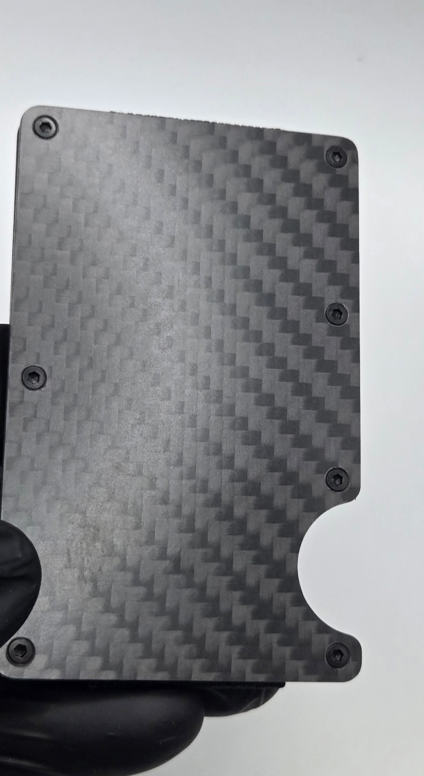 AVANT WOOD Slim Fold New Minimalist Mens WALLET, Carbon Fiber Black, RFID Cash