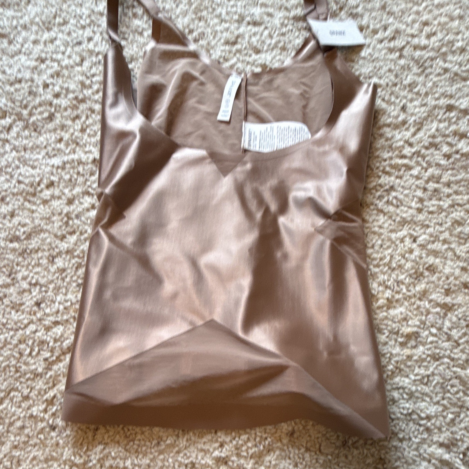 SPANX Shaping Tank Shapewear, Moderate Body Compression, Beige XL, Wireless