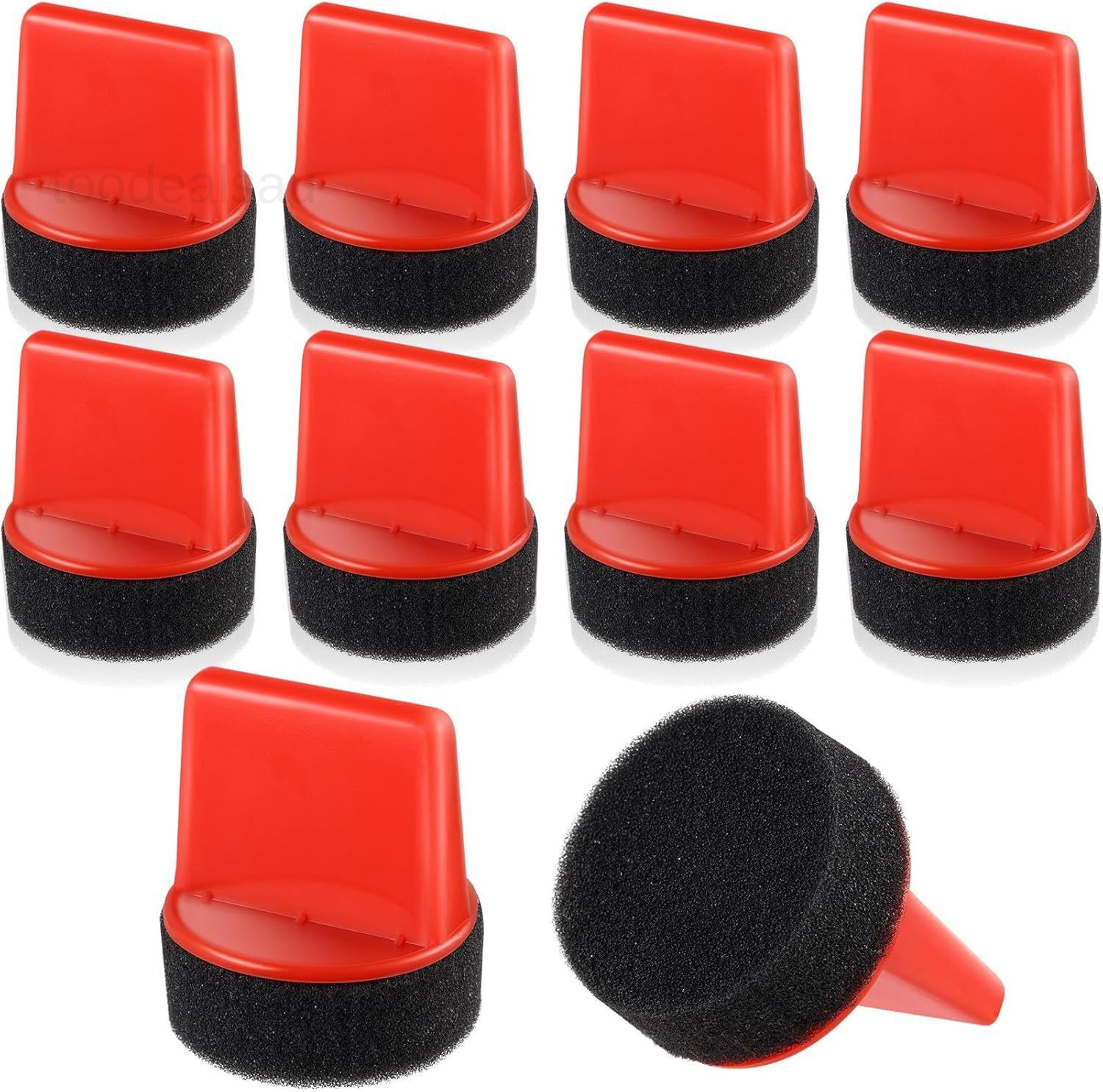 10 Pcs Shine Shoes Sponge Applicators Foam Dauber Shoe Polish Applicator Red