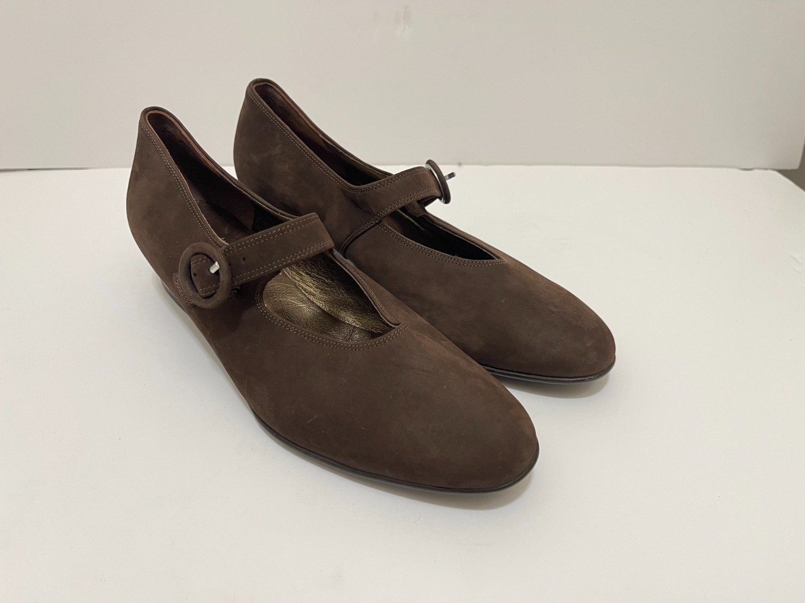 NWOB NEW Theresia Gaby Mary Jane Brown Suede German comfort shoes 5.5G US 7