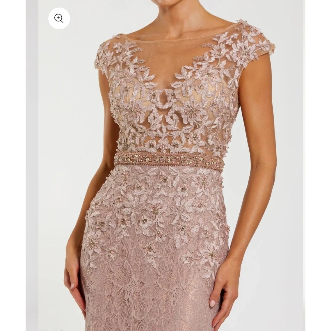 Mac Duggal 79368 pink embellished trumpet gown NWT Size 14 formal wedding