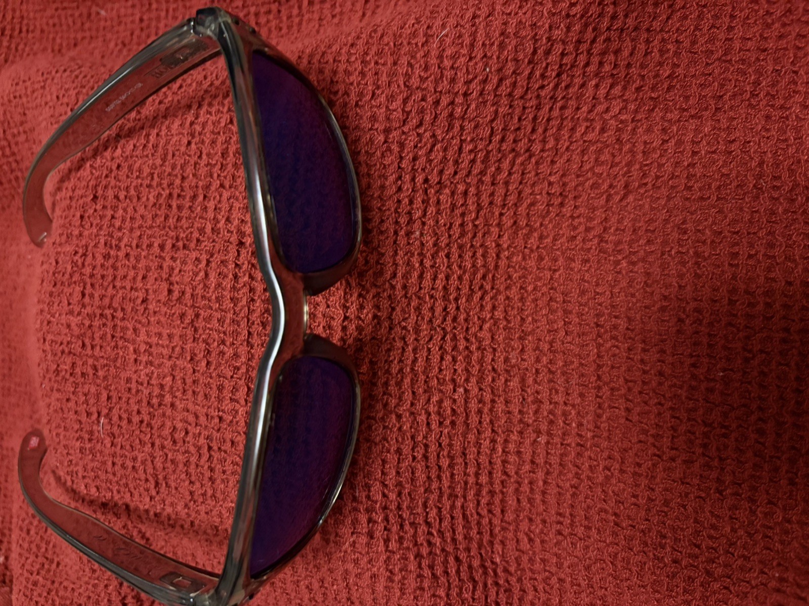 Oakley Holbrook Style Sunglasses Smoke Transparent Blue Lens UV400