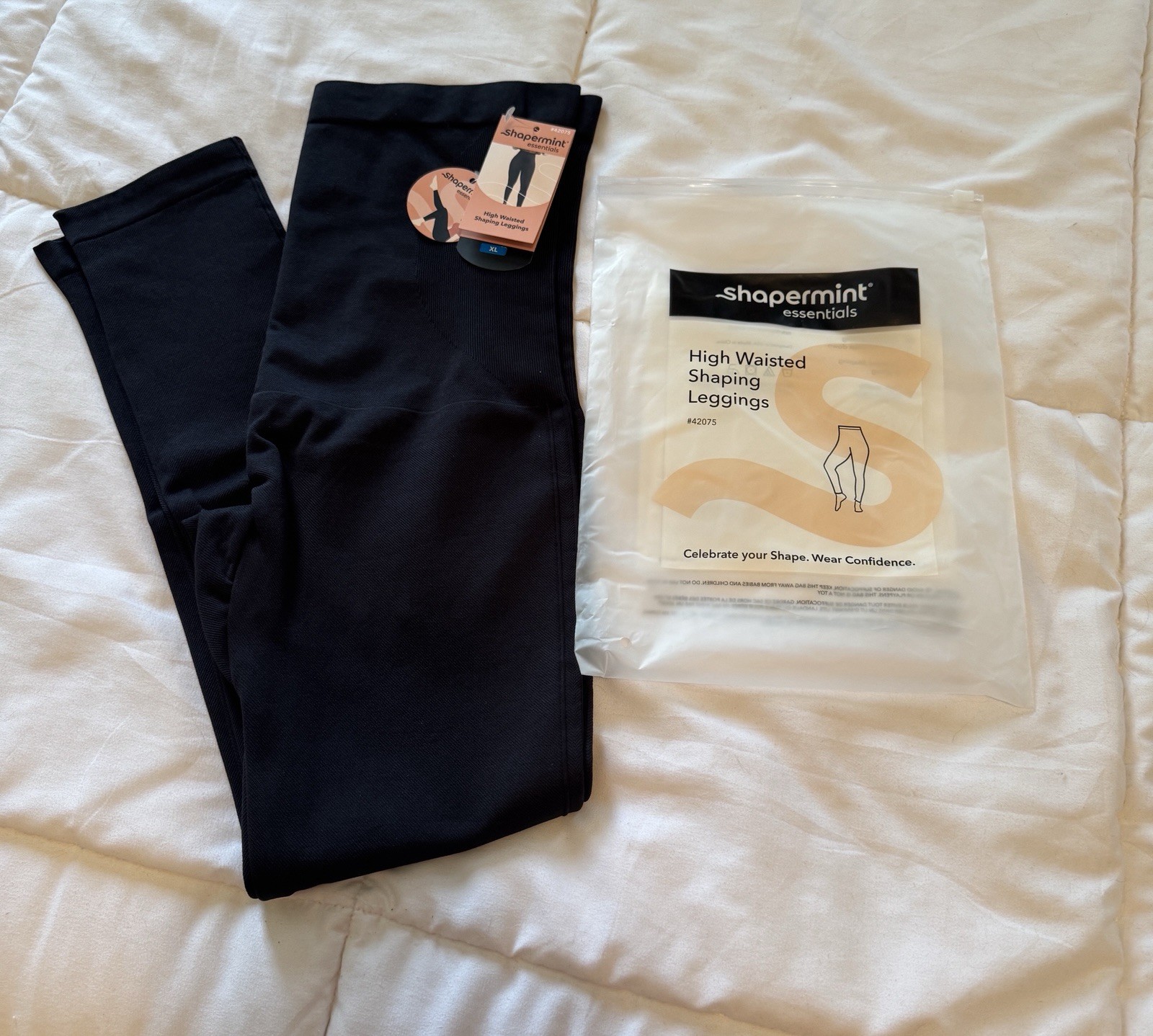 Shapermint Essentials Black High Waisted Size XL Shaping Leggings NEW
