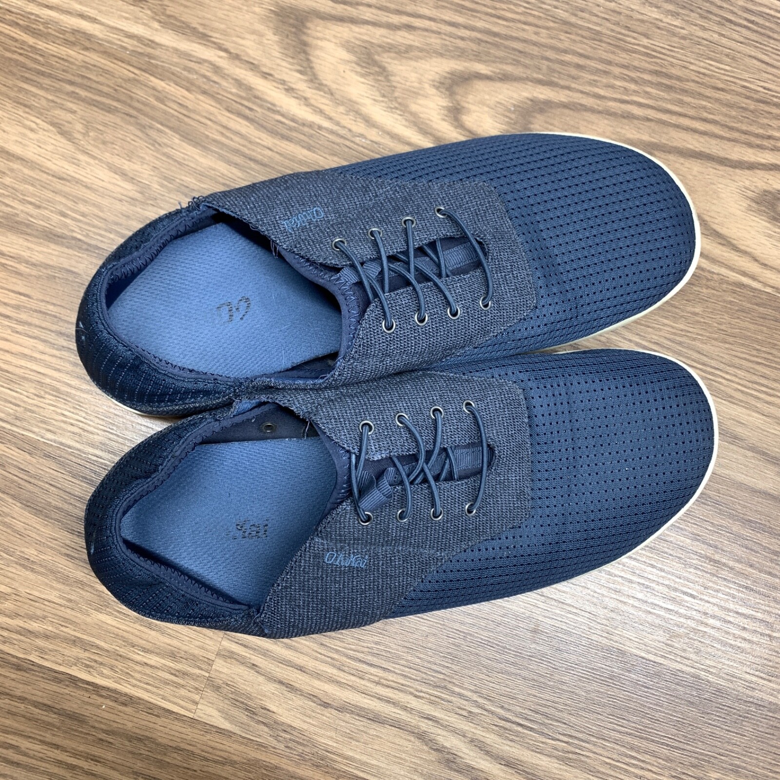 Olukai Nohea Moku Mens Shoes Size 11 Blue Mesh Slip On Casual Sneakers