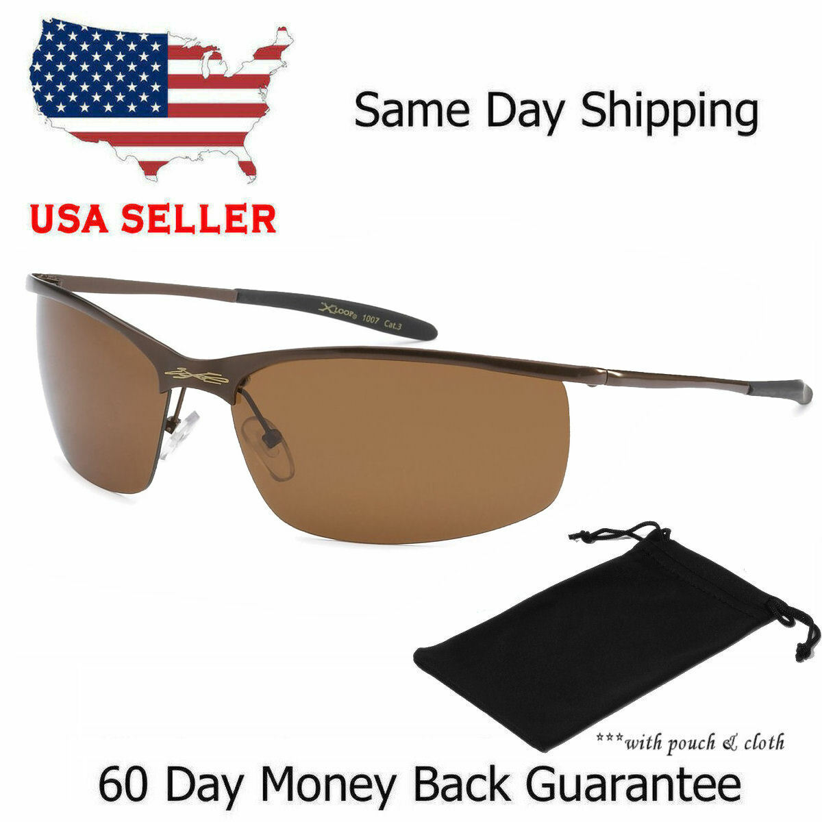 Polarized Men’s Sunglasses Fishing Golf Driving Sports Anti Glare USA seller