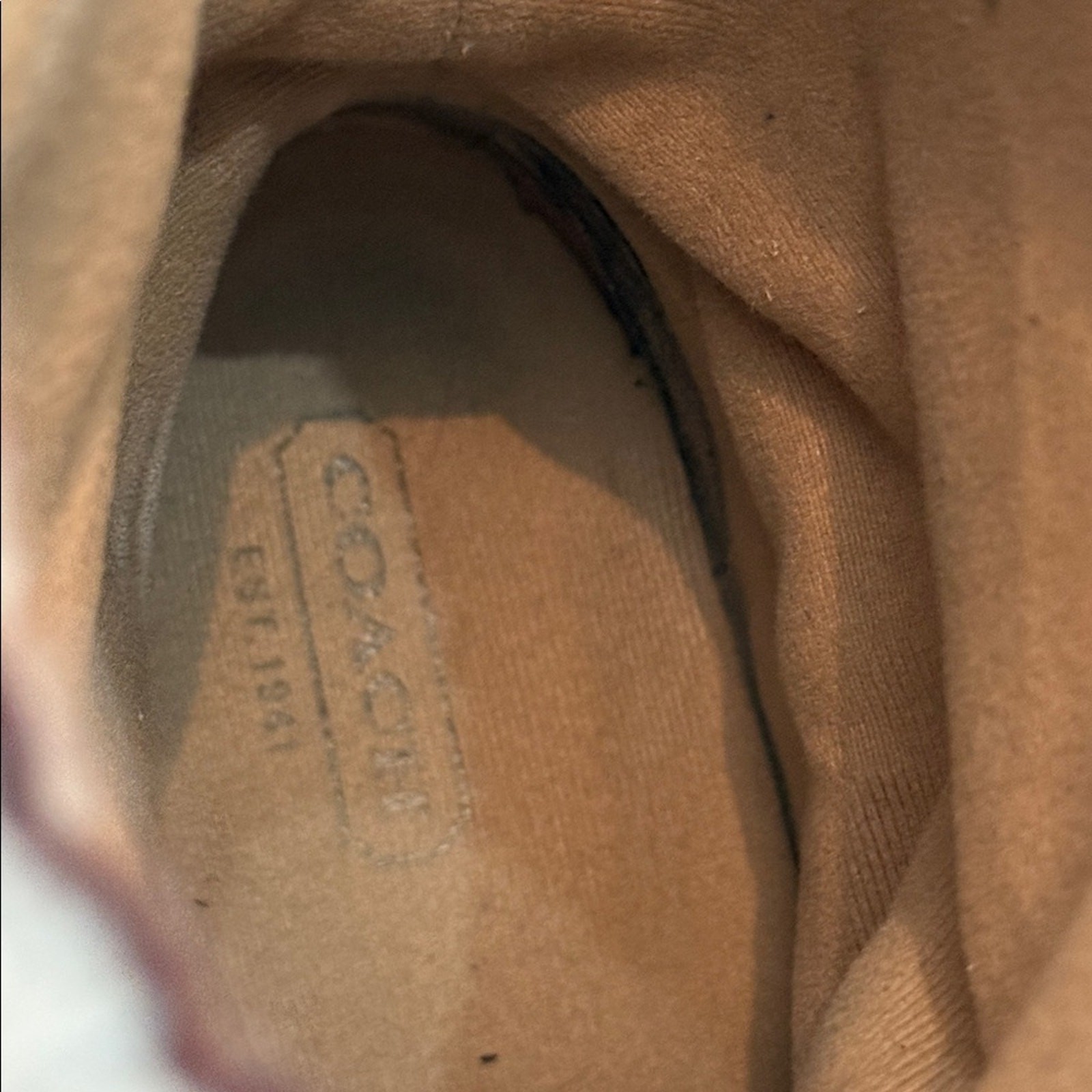 Coach vintage Beige Low (1-1.9 in) Heel Height Boots – size 6