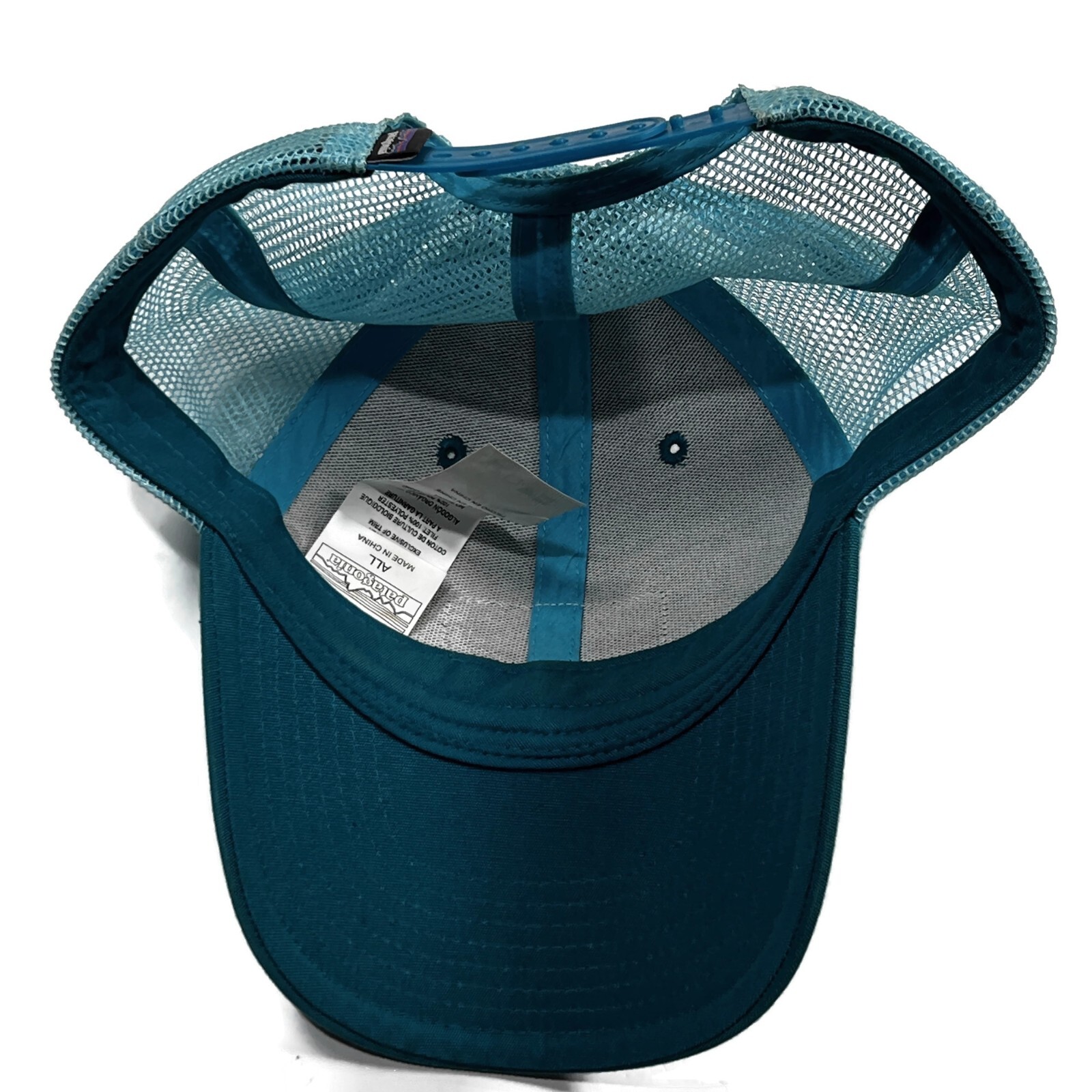Patagonia Shop Sticker Patch Lopro Trucker Hat Snapback Blue Green Mesh 2017