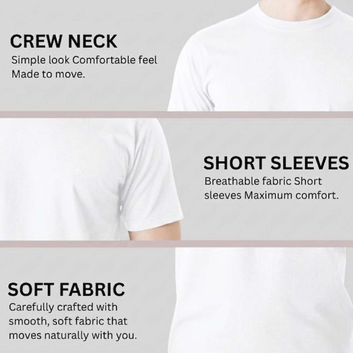 Crew Neck Men’s Heavyweight 100% Cotton Short Sleeve T-Shirts