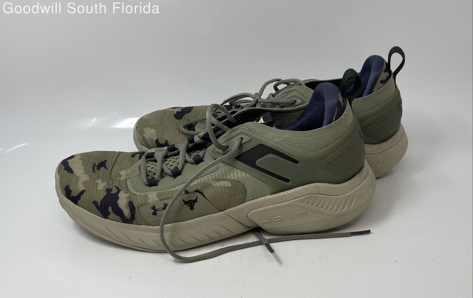 Under Armour Mens Project Rock 5 3025556-301 Olive Green Sneakers Shoes Size 14