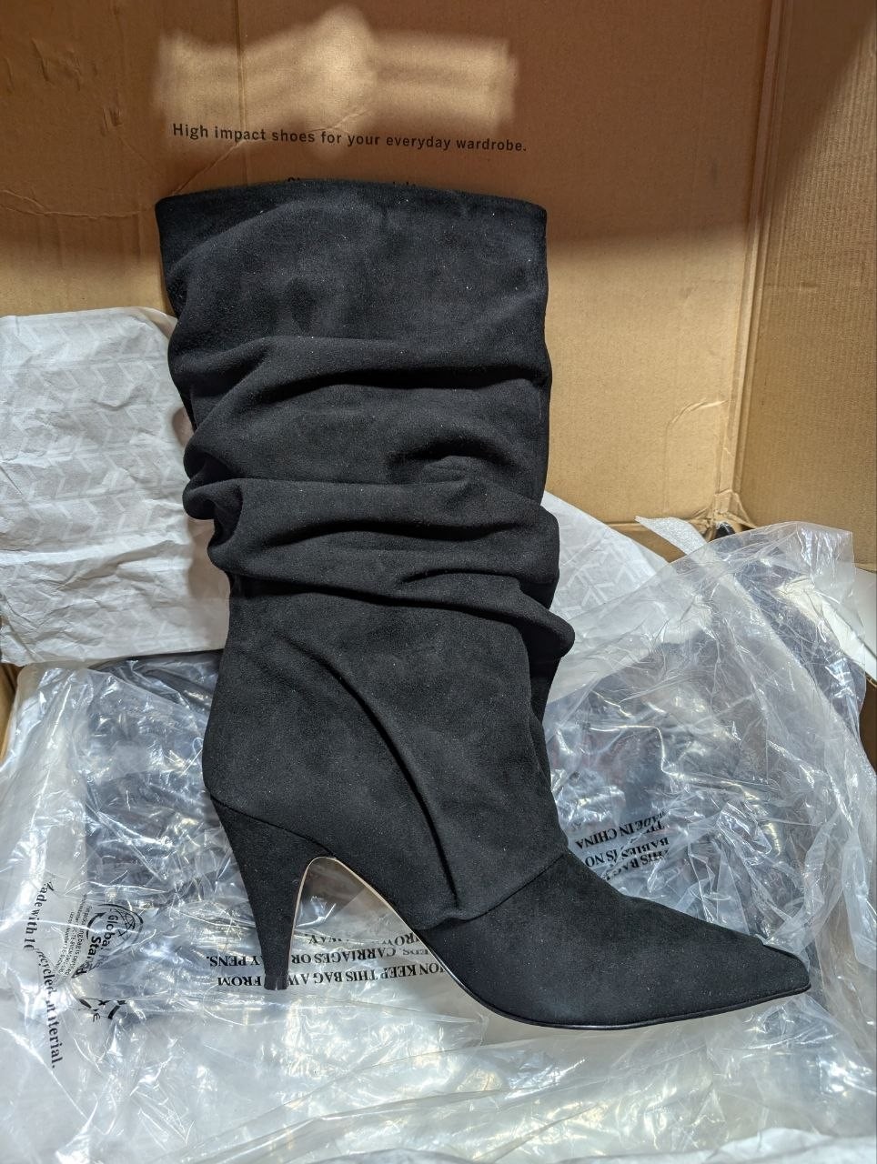 Marc Fisher Paityn Retro Slouchy Suede Mid Boots US Size 9.5
