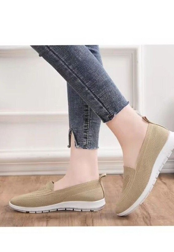 Womens Canvas Loafers Slip on Breathable Shoes