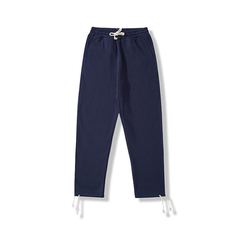 Men’s Straight Sweater Pants Basic Solid Color Thick Sports Casual Pants