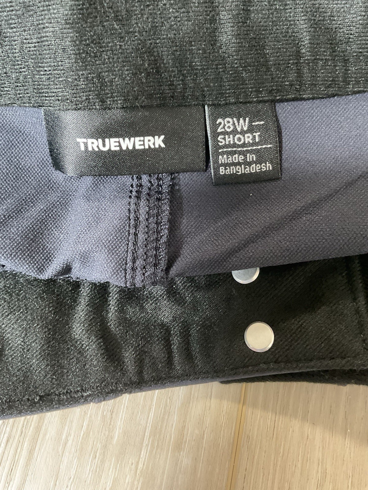 NEW TRUEWERK Men’s T1 Werkshort Cargo Shorts Workwear Navy Size 28 Short Hiking