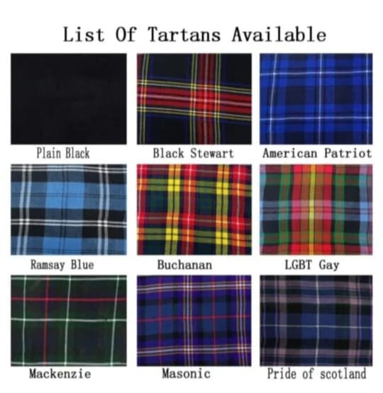 Men’s Scottish Traditional Tartan kilt Outfit 10 Pieces Kilt Set Wedding Outfit