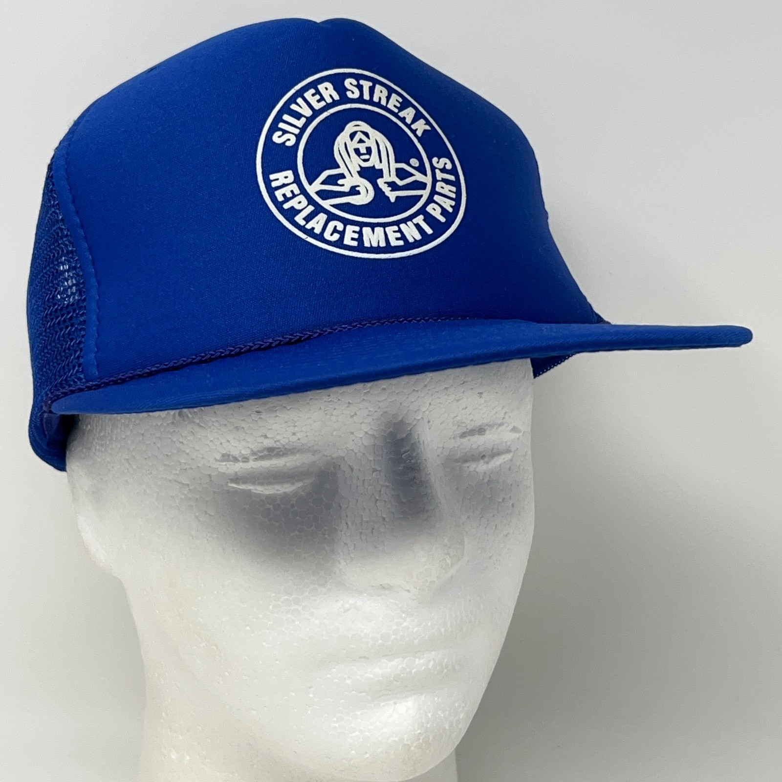 Vintage Silver Streak Replacement Parts Trucker Hat Baseball Cap Snapback Blue