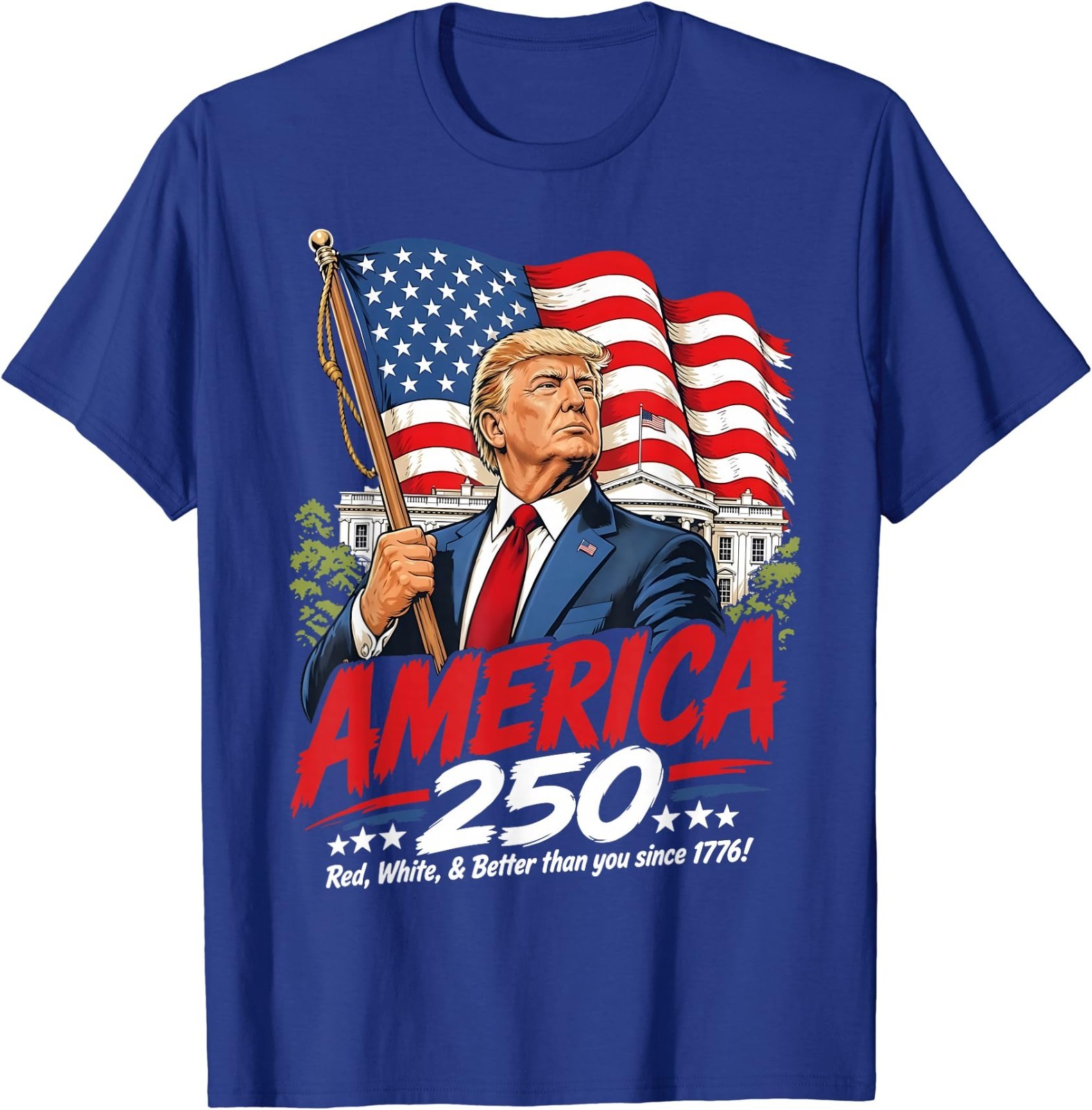 Trump America 250 Patriotic 250th Anniversary 4th of July T-Shirt