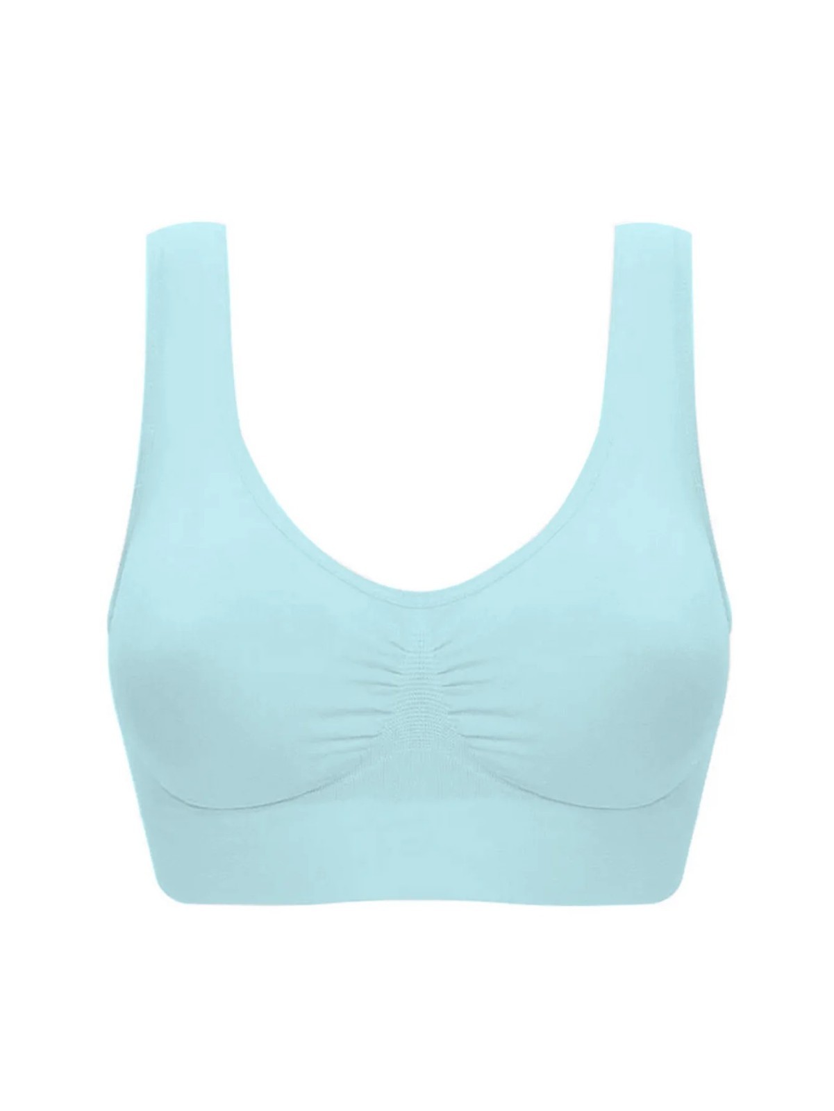 1Pack Sport Bras Seamless Wire Free Weight Support Tank Sports Yoga Sleep Bra US