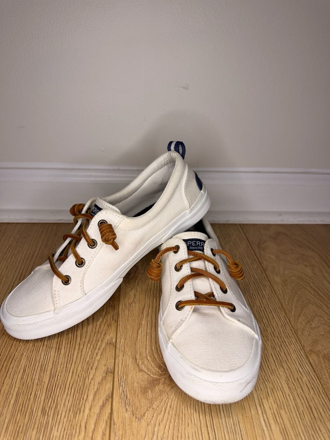 Sperry Women’s Pier Wave LTT Canvas Sneaker in White/Off-White
