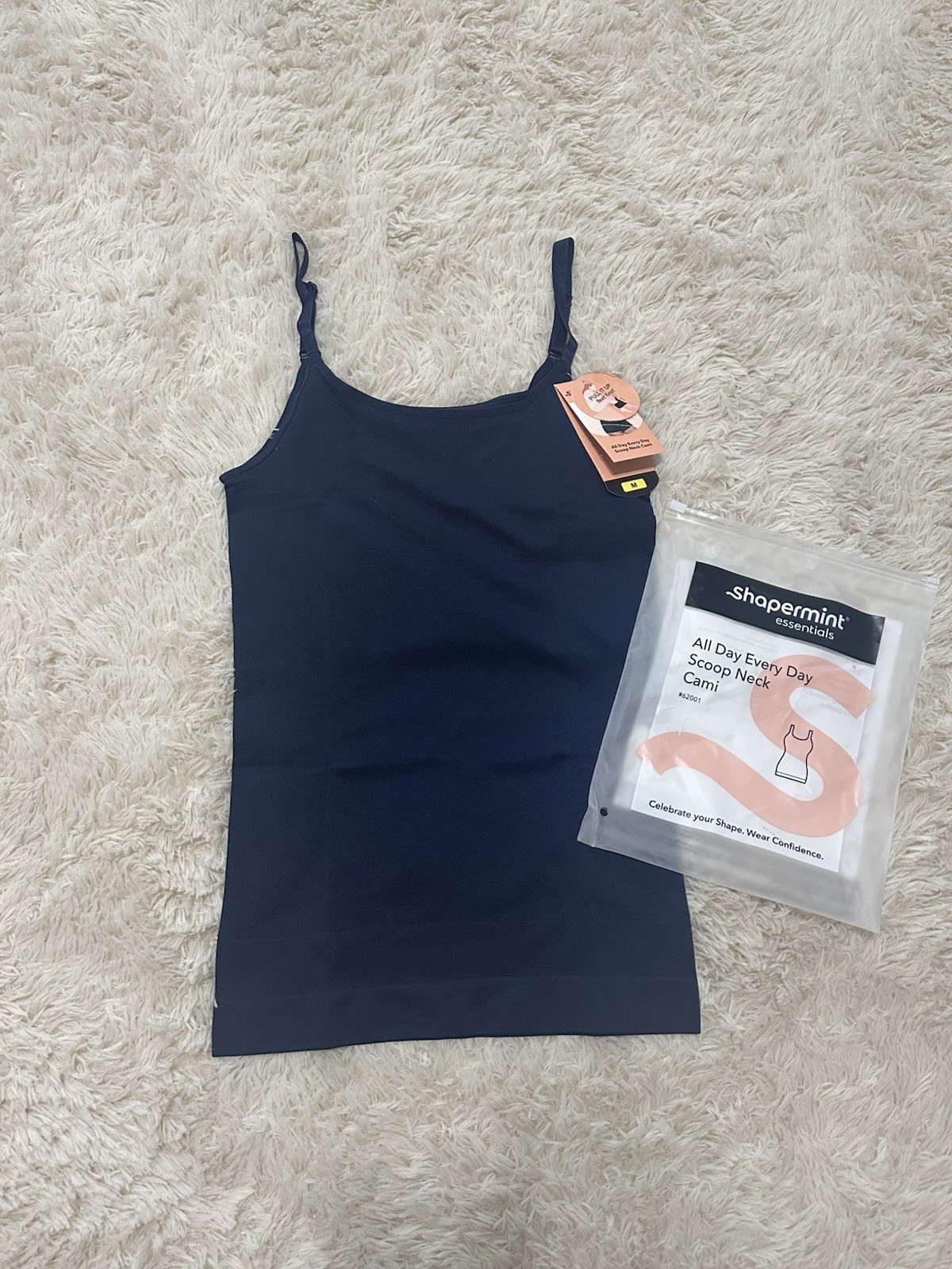 Shapermint All Day Every Day Scoop Neck Shaping Cami Navy Size Medium NWT