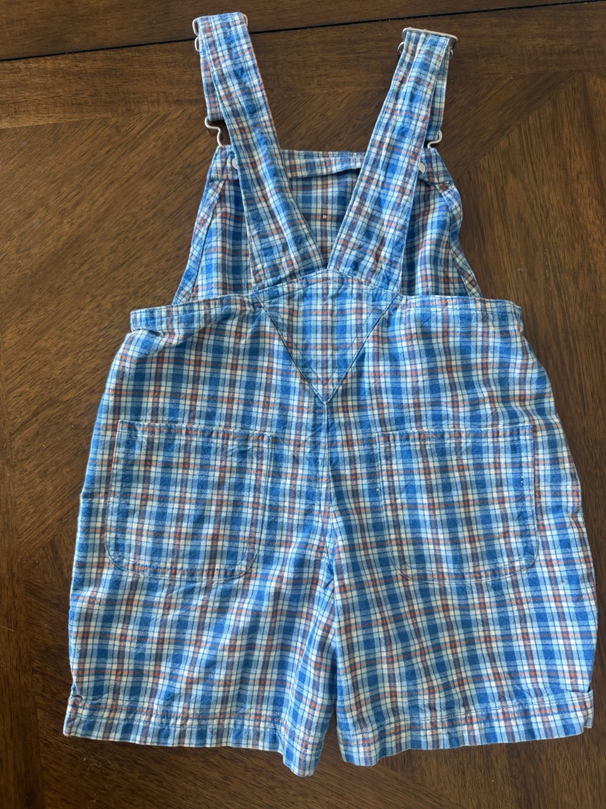 Bear in the Big Blue House 3T Plaid Cotton Overall One-Piece Romper Pockets