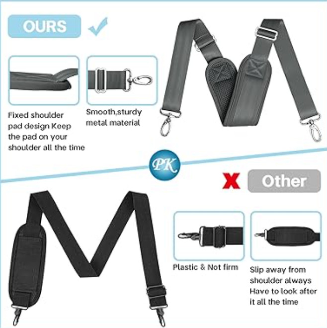 Shoulder Strap for Bag Universal Replacement 58″/67″ Fixed Padded Adjustable Buc