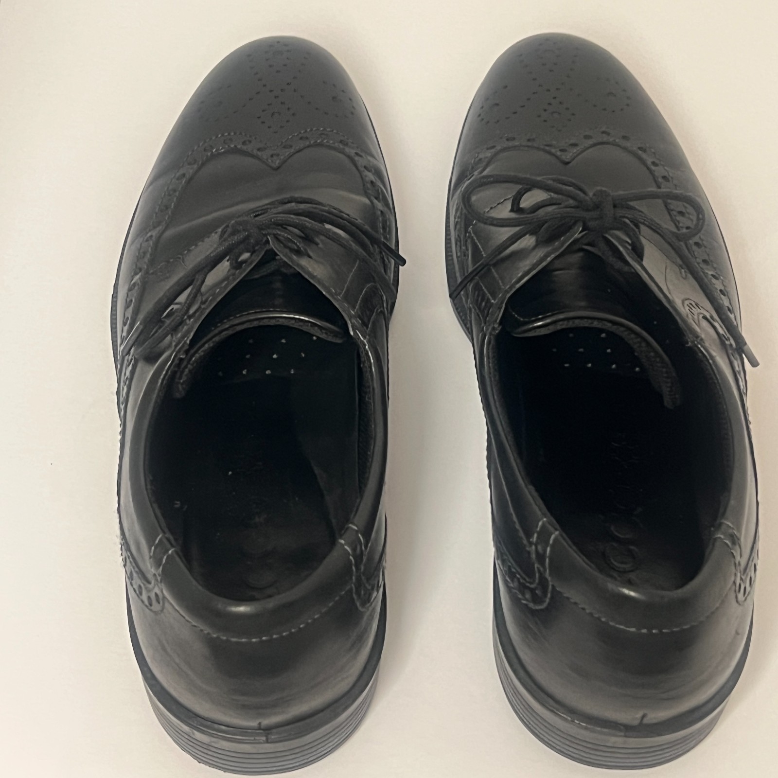 ECCO Metropole London Wingtip Oxford Shoes Men’s Sz 44 US 11 Black New Brogue