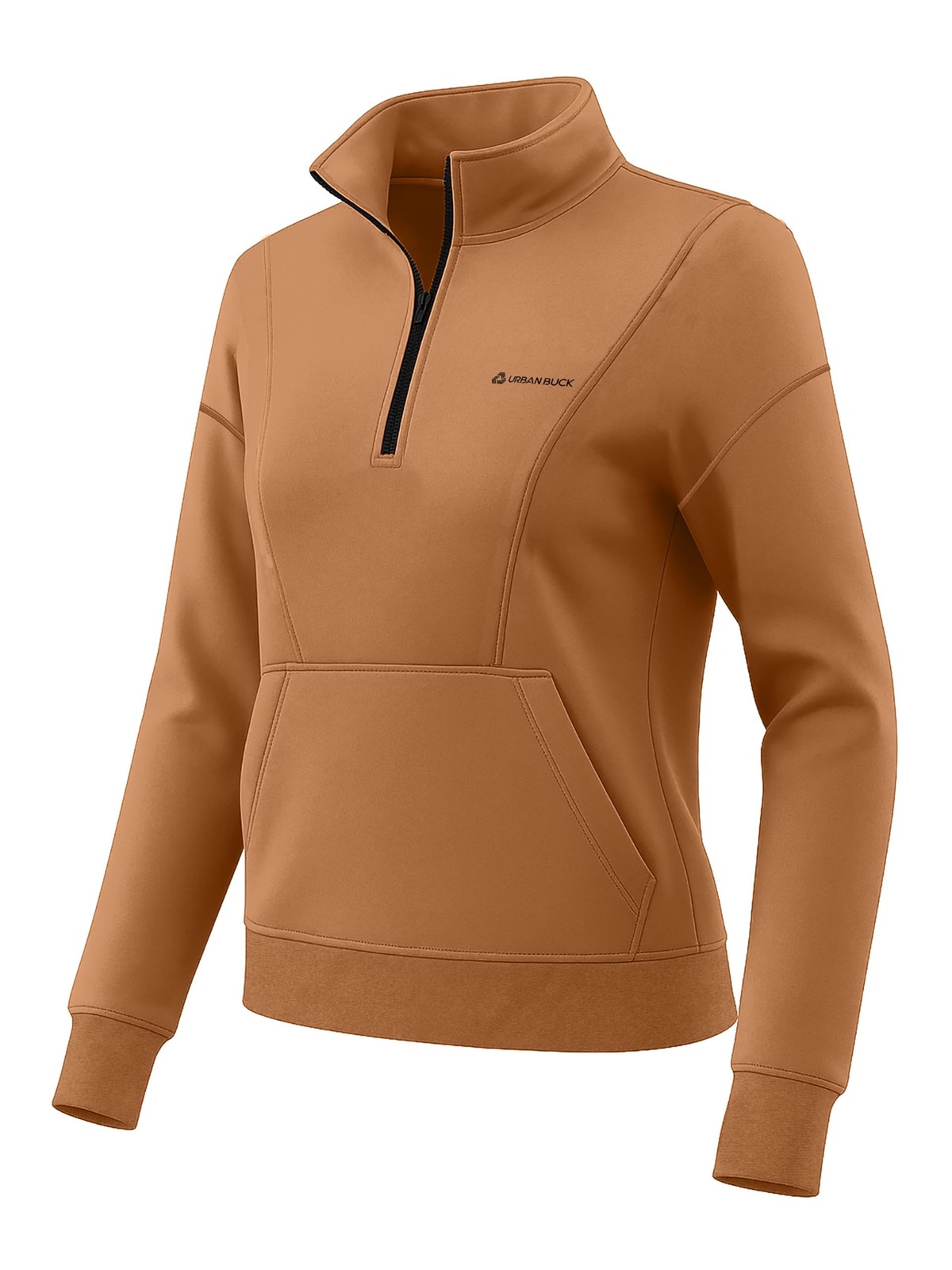 Womens Fleece Lined Pullover Hoodie Quarter Zip Up Arryn Oversize Sweatshirt