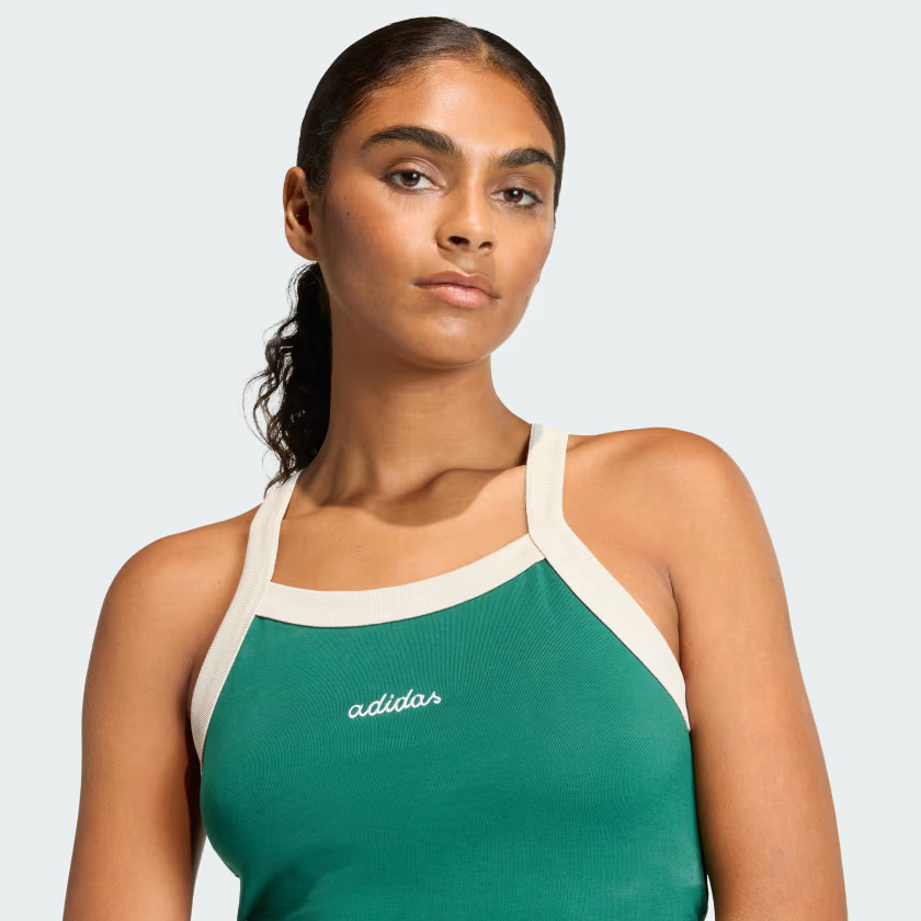 adidas women Seasonal Essentials Colorpop Tank with Embroidered Graphic