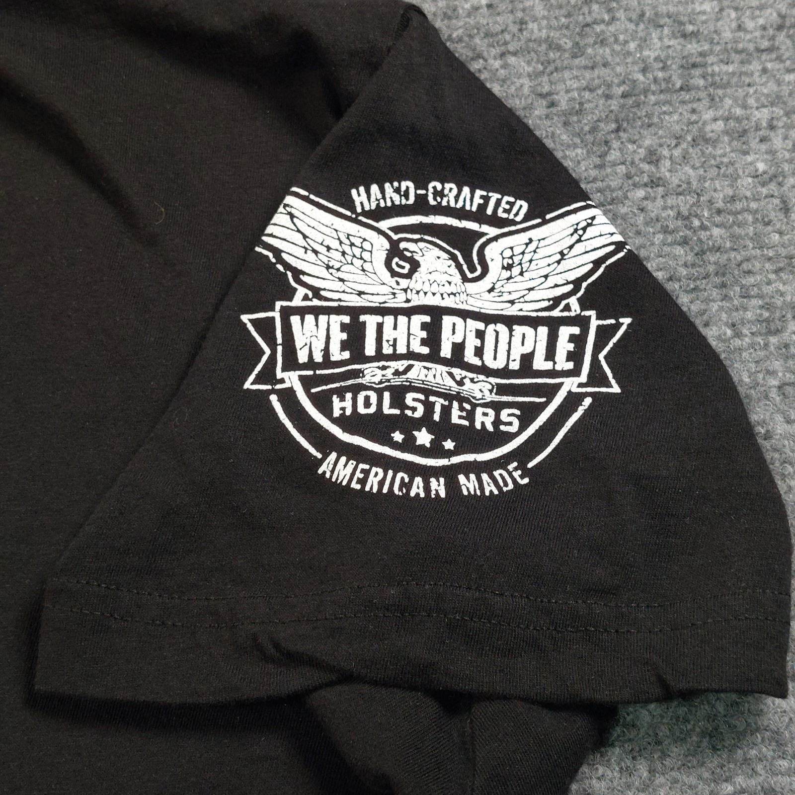 We The People Holsters Mens T-Shirt Large Black Gun Skull Rifle Patriotic Tee