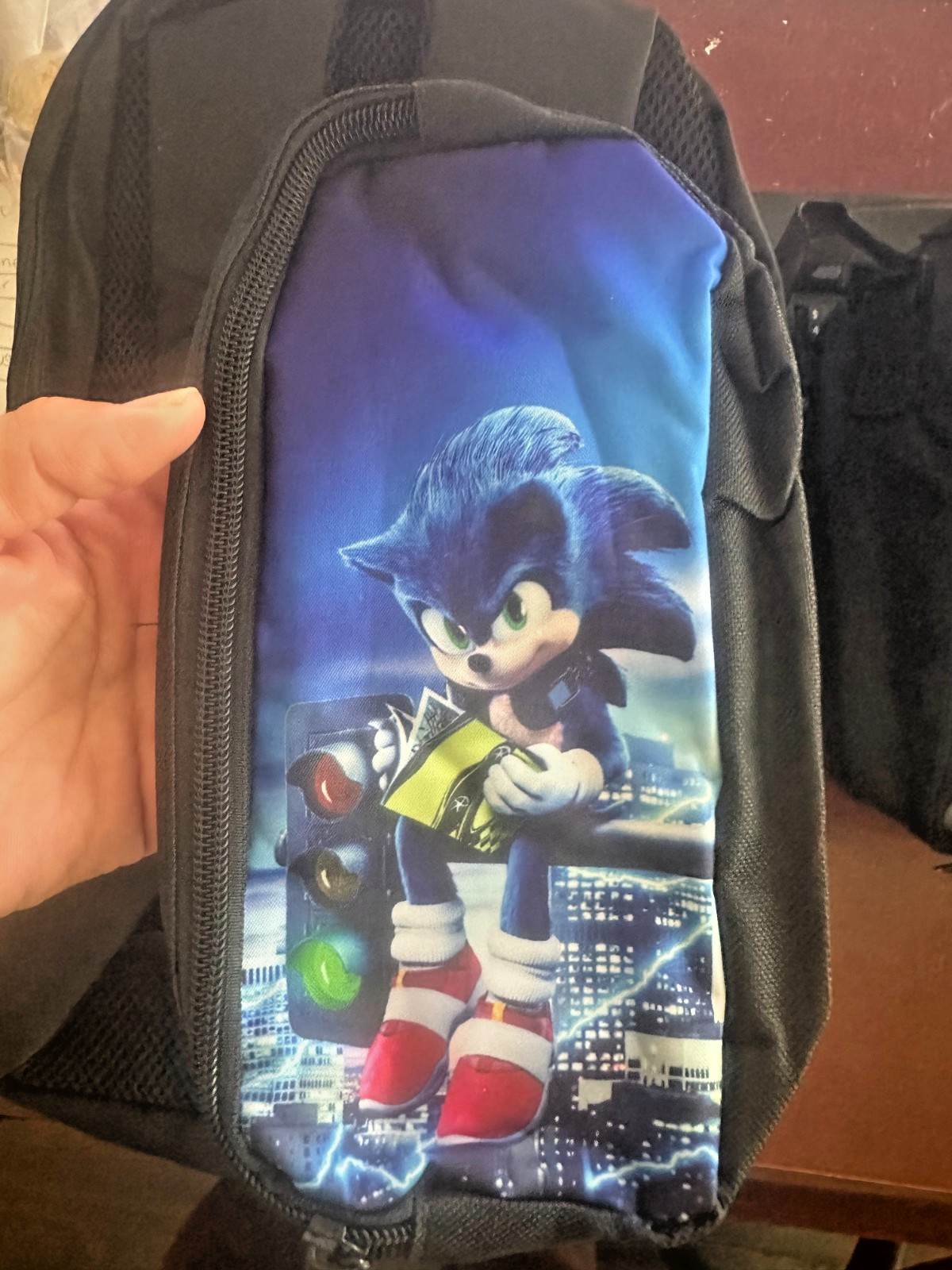 Sonic the Hedgehog Backpack Lunch Bag Pencil Bag Cartoon Backpack 3pcs Set