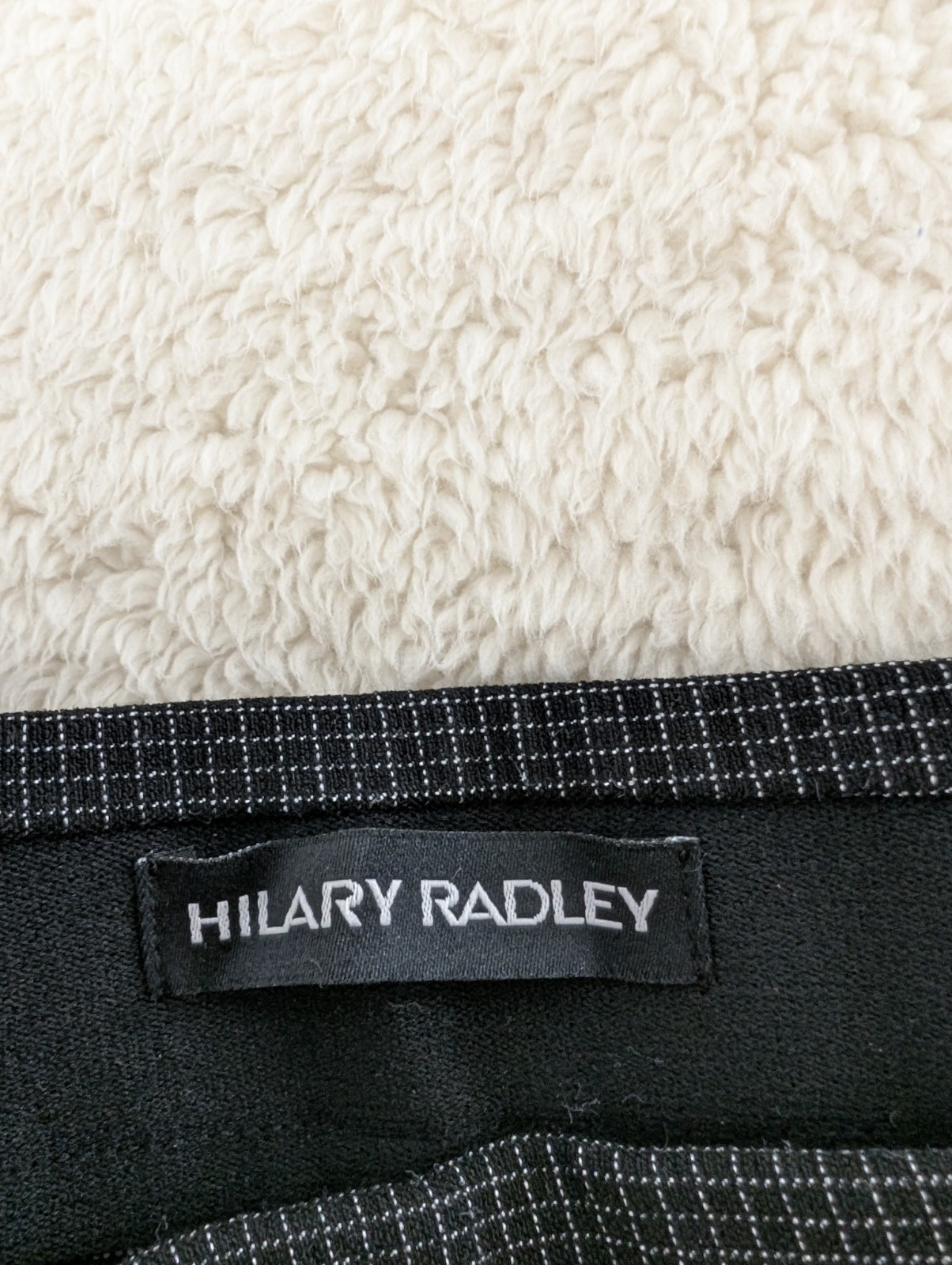 Black Checker Stretch Dress Pants 14-16 XL High Rise Hillary Radley Career Wear