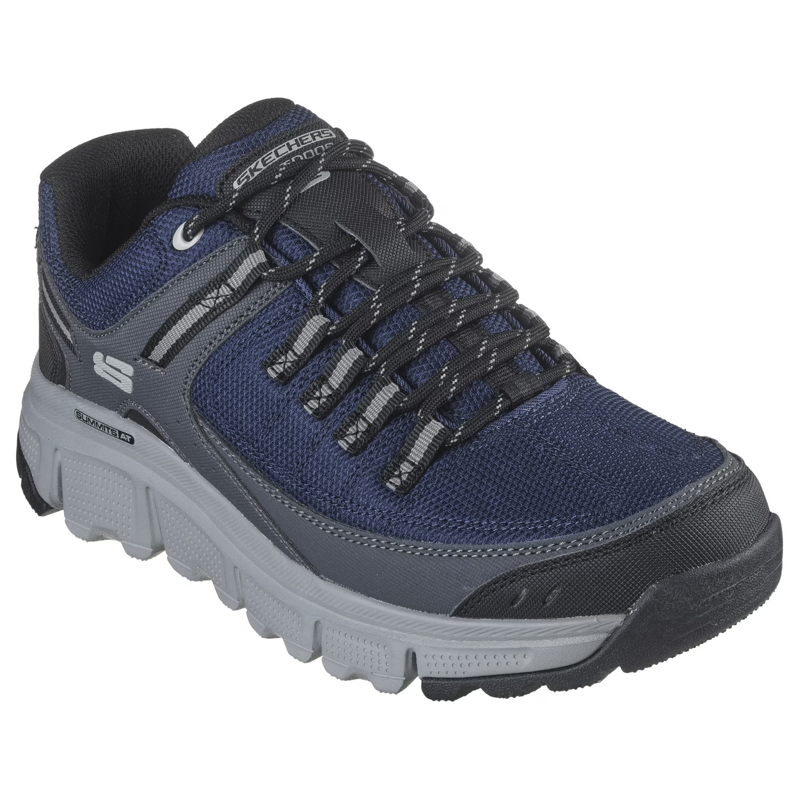 Skechers Men’s Memory Foam Summits AT Upper Draft Outdoor Lace-Up Gray/NavyG NWB