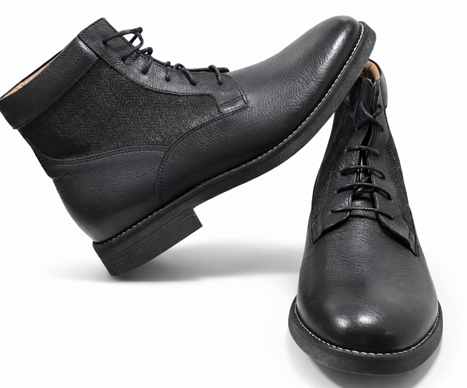 Modern Vintage Casual Black Leather Lace Up Ankle Chukka Boots Mens 10.5 $325