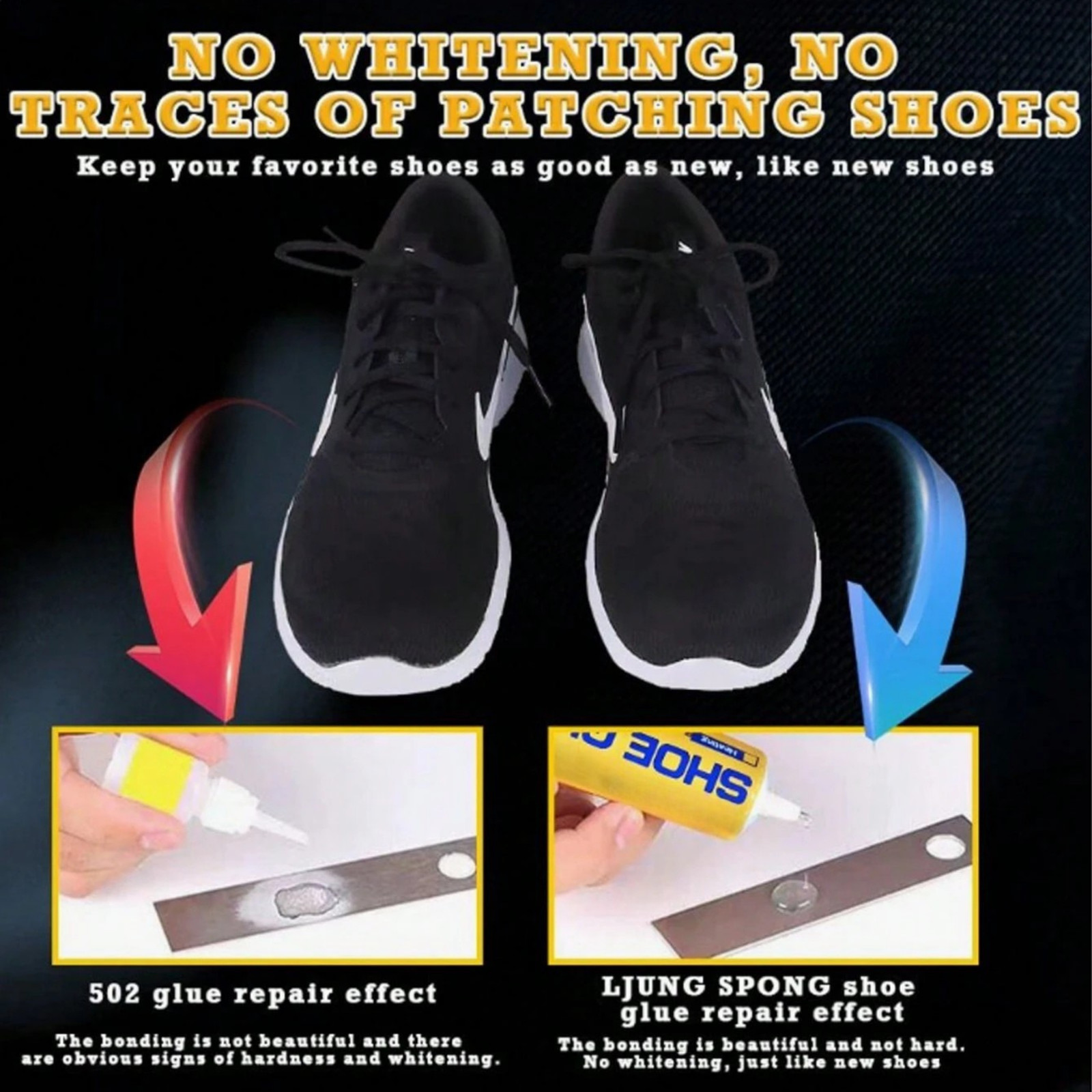 3Pc Shoe Glue Leather Sneakers Super Strong Repair Adhesive Waterproof Quick Dry